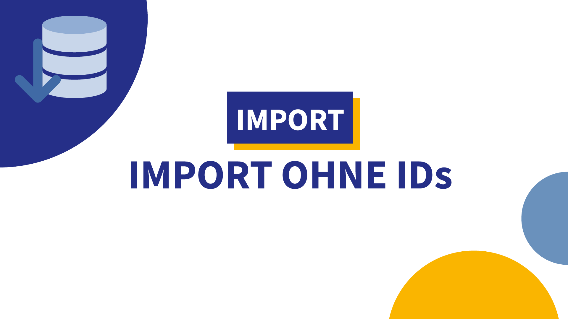 Benutzerimport ohne Import-IDs